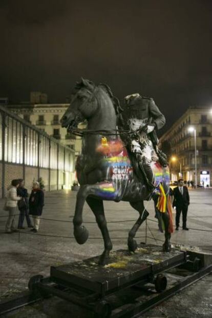 Estatua de Franco en el Born (Barcelona).