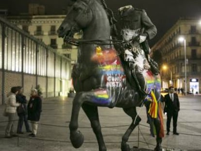 Estatua de Franco en el Born (Barcelona).