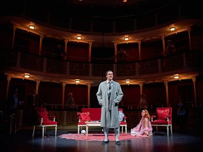 Un momento de un ensayo de &#039;Jardiel, un escritor de ida y vuelta&#039;, en el Teatro Mar&iacute;a Guerrero.