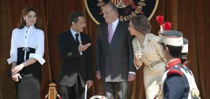 Los Reyes de España han participado con Nicolás Sarkozy y Carla Bruni en diversos actos oficiales