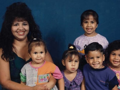 Melissa Lucio y su familia.