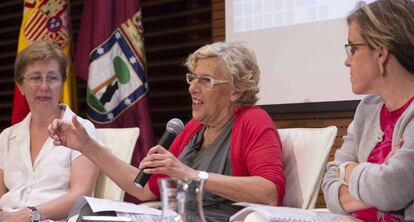 La alcaldesa Manuela Carmena, en Madrid.