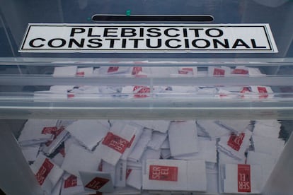 votos durante el plebiscito constitucional de Chile