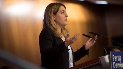 Marta Pascal durante su intervención en el Consejo del PDeCAT el día 5.