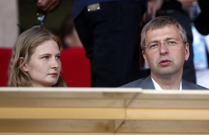 Dmitri Rybolovlev y su hija, Ekaterina Rybolovleva, en un partido del Mónaco el pasado mes de septiembre.
