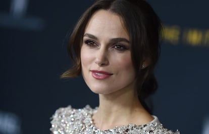 Keira Knightley na apresentação do seu mais recente filme, ‘O Jogo da Imitação’, no sábado.