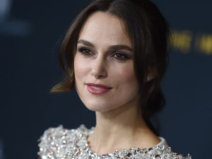 Keira Knightley na apresentação do seu mais recente filme, ‘O Jogo da Imitação’, no sábado.