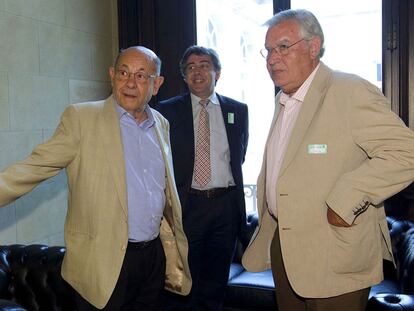 Fèlix Millet, el abogado Jordi Pina y Jordi Montull, en una imagen de archivo.