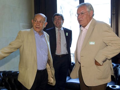 Fèlix Millet, el abogado Jordi Pina y Jordi Montull, en una imagen de archivo.