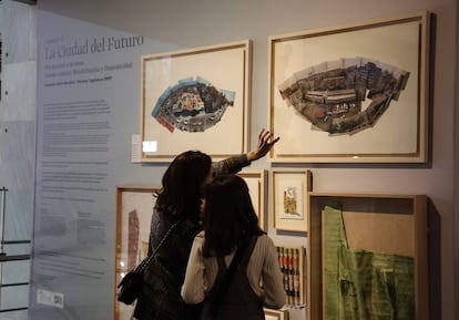 La colección didáctica 'La ciudad del futuro: de la huerta a la mesa' en Centro Centro en el Ayuntamiento de Madrid.