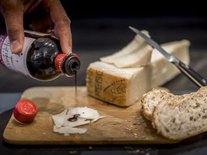 Queso parmesano en Casabase, en Madrid.