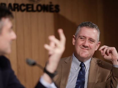 El presidente de la Reserva Federal de Saint Louis, el estadounidense James Bullard, este lunes en Barcelona.