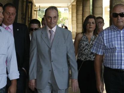 Manuel Ruiz de Lopera, esta ma&ntilde;ana en los juzgados.