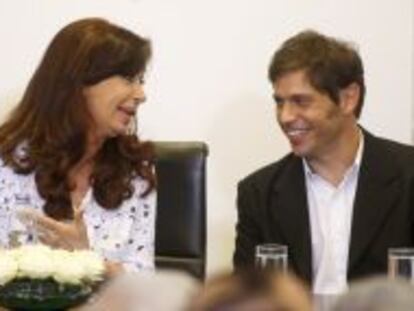 La presidenta de Argentina, Cristina Fernandez de Kirchner, junto a su ministro de Econom&iacute;a, Axel Kicillof.