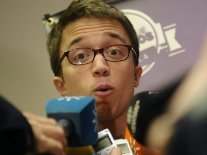 O secret&aacute;rio de pol&iacute;tica do Podemos, &Iacute;&ntilde;igo Errej&oacute;n.