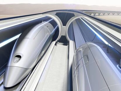 El sistema &#039;Hyperloop&#039; de trenes que la India quiere implantar en Bombay.  