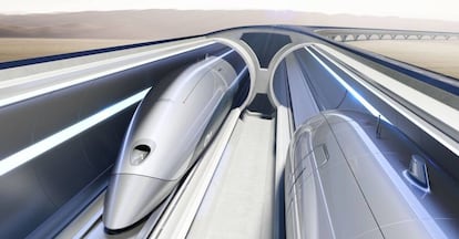 El sistema 'Hyperloop' de trenes que la India quiere implantar en Bombay.