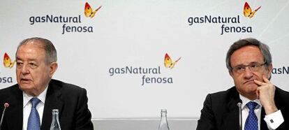 El presidente de Gas Natural, Salvador Gabarr&oacute;, y el consejero delegado Rafael Villaseca