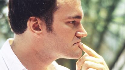 El director Quentin Tarantino fotografiado en Taormina, Italia, durante el verano de 1994.