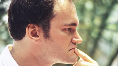 El director Quentin Tarantino fotografiado en Taormina, Italia, durante el verano de 1994.