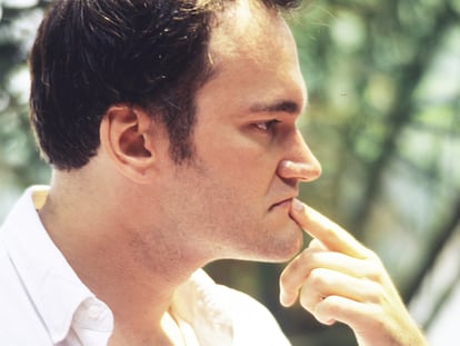 El director Quentin Tarantino fotografiado en Taormina, Italia, durante el verano de 1994.