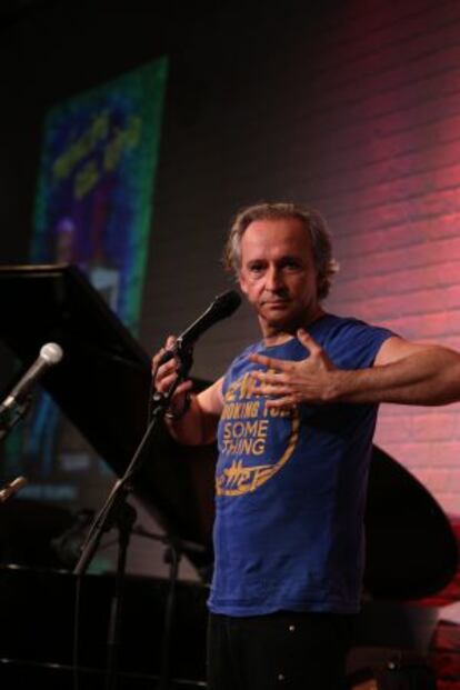 Alfonso Vilallonga, ayer en la fiesta del libro.
