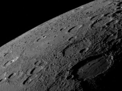 El horizonte de Mercurio, fotografiado por la sonda Messenger