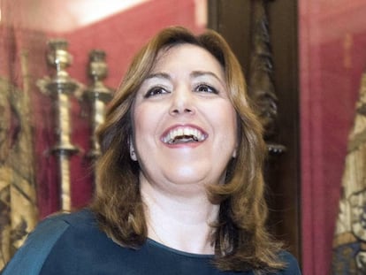 Susana D&iacute;az, en el Ayuntamiento de Granada.