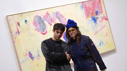 La artista barcelonesa Marria Prats y el fundador de La Bibi Gallery, Marc Bibiloni.
