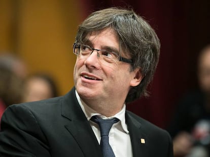 Carles Puigdemont, al Parlament.