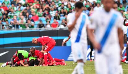 Cuba celebra su triunfo ante Guatemala este miércoles.