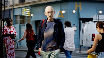 El escritor francés Laurent Mauvignier, la semana pasada en el distrito XX de París.