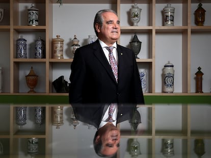 Jesús Aguilar, presidente del Consejo General de Colegios de Farmacias, en la sede de Madrid.