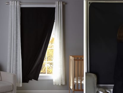 Como se pueden recortar al gusto, estas cortinas portátiles se pueden instalar en ventanas pequeñas y grandes.