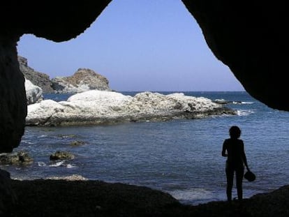 Vista de Cala-Higuera en el Parque Natural de Cabo de Gata-Nijar.