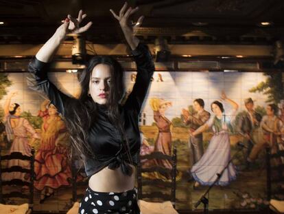 Rosalía, en el tablao flamenco Villa Rosa de Madrid.