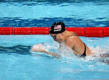 Jessica Hardy durante la prueba de 50 metros braza.