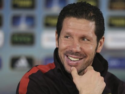 Simeone durante la rueda de prensa celebrada en el estadio Luzhniki de Moscú.