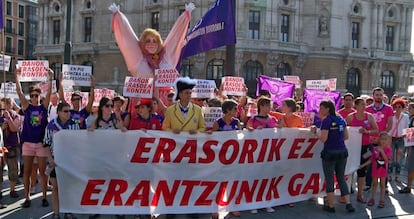 A recent march in Bilbao to protest sexual harassment of women.