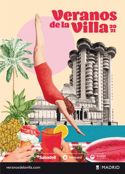 Cartel de los Veranos de la Villa 2021, del Ayuntamiento de Madrid.