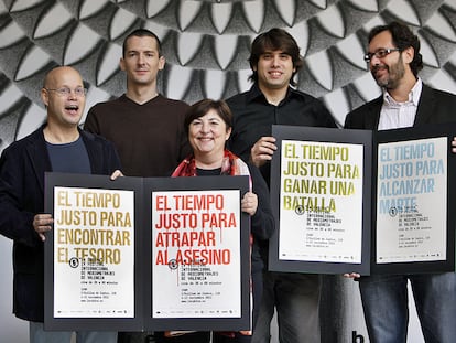 Presentación del Festival Internacional de Mediometrajes La Cabina, ayer en la Universtat.