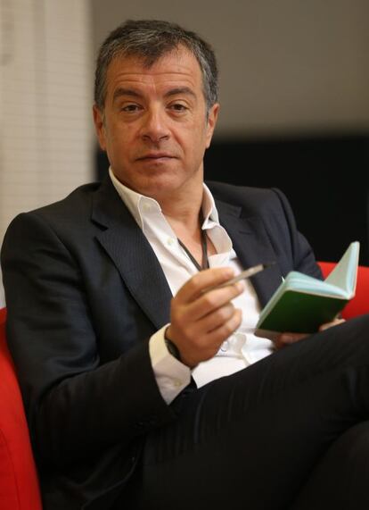 Stavros Theodorakis, antes de la entrevista.