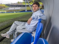 Jon Gorrotxategi, jugador de la Real Sociedad, en Zubieta.