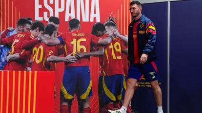 Aymeric Laporte, este sábado antes de su rueda de prensa en Donaueschingen.