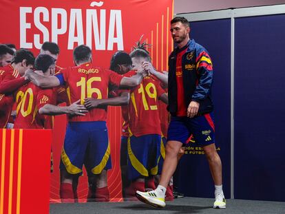 Aymeric Laporte, este sábado antes de su rueda de prensa en Donaueschingen.