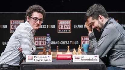 Caruana y Nepomniachi, a punto de comenzar el desempate en Londres