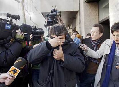 El chófer de Correa, Andrés Bernabé, a su salida de la Audiencia Nacional.