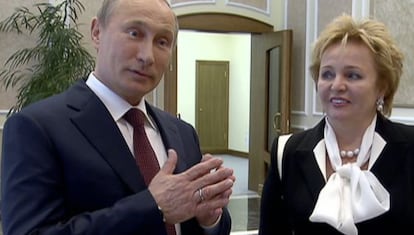 Vlad&iacute;mir Putin y su esposa, Liudmila. 