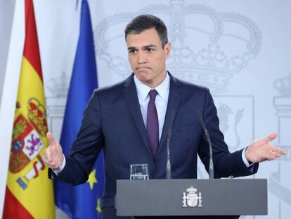 El presidente del Gobierno, Pedro Sánchez, anuncia la fecha de las elecciones generales  