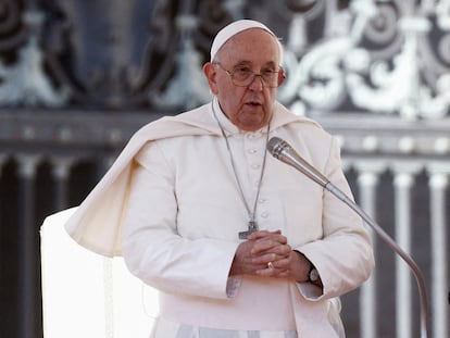 Pope Francis leads the weekly general audience in Saint Peter's Square, at the Vatican, November 8, 2023